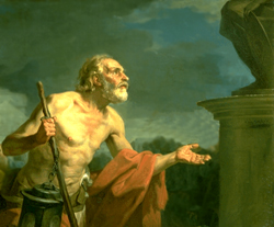 Diogenes and the statue